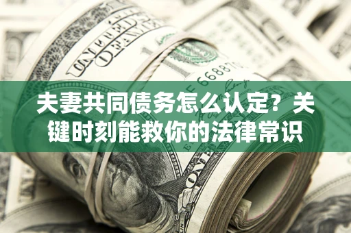 北京夫妻共同债务怎么认定？关键时刻能救你的法律常识